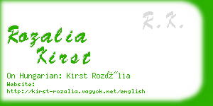 rozalia kirst business card